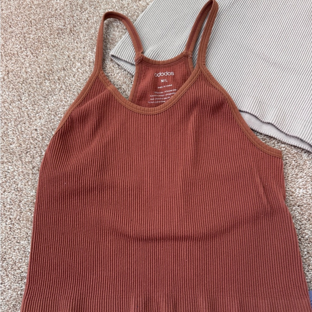 Women's Ribbed Tank Top Set - Multicolor - Picture 2 of 4